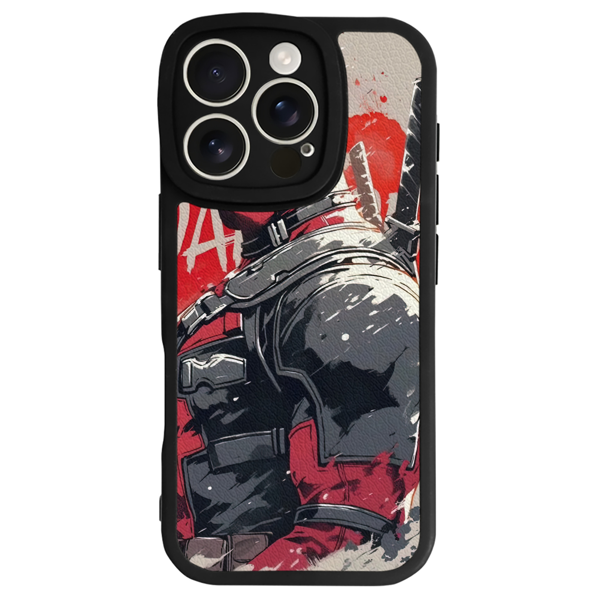（画像用） Deadpool デッドプール 【iPhone 16シリーズ対応】シリコンスマホケース（レザー調） 材質：シリコン